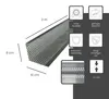 Fassadenprofile Kiesfangleiste Aluminium, 200cm, 80x100mm Produktbild-Vorschau 2