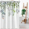 Duschvorhang Grün Blätter 300x200cm Antischimmel Textil mit Produktbild-Vorschau 8