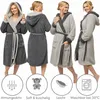 CalmyLIFE Bademantel Damen flauschig Morgenmantel - mit Produktbild-Vorschau 3