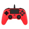 A red and black Nacon PS4 controller is shown from the front on a white background. Produktbild-Vorschau