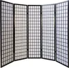 5 Panneaux Shoji Paravent Japonais Bois Noir Séparateur de Voir les images du produit 3