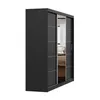 Armoire à portes coulissantes Armoire 250cm noir/noir avec Voir les images du produit 5