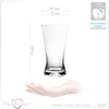 PLATINUX Trinkgläser 300ml Biergläser X-Form Set 6-Teilig Produktbild-Vorschau 4