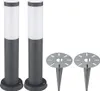 2x Sockelleuchte, Edelstahl anthrazit, Erdspieß Produktbild-Vorschau 1