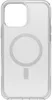 A clear, front-facing view of a transparent phone case with a circular magnetic charging ring visible inside. Anteprima dell’immagine prodotto