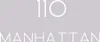 The image displays the number 110 and the word MANHATTAN in white text against a light gray background. Náhľad obrázku produktu