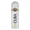 A white spray can with a gold and black label, featuring the brand name 'CUBA GOLD' and text indicating it is a body spray for men. Produktbild-Vorschau
