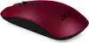 A red and black wireless computer mouse is shown from a side angle against a white background. Produktbild-Vorschau
