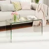 Table basse en verre COSTWAY, table d'appoint en forme de Voir les images du produit 8