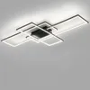 A modern, geometric LED ceiling light fixture with multiple rectangular frames intersecting. Produktbild-Vorschau