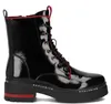 Damen Halbstiefel Schwarz aus Synthetik mit Blockabsatz, Produktbild-Vorschau 1