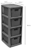 Branq Komoda Rattan - 4 kosze antracyt Podgląd zdjęcia produktu 3