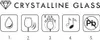 A graphic displaying icons and text related to crystalline glass. Náhľad obrázku produktu