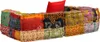 vidaXL 2-Sitzer Modularer Pouf Patchwork Stoff Produktbild-Vorschau 2