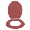 MSV WC Sitz Toilettendeckel MDF Holzkern „Terracotta Rot“ Produktbild-Vorschau 2