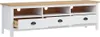 vidaXL Szafka pod TV Hill White 158x40x47 cm lite drewno Podgląd zdjęcia produktu 6