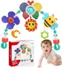 A baby play arch toy is shown with a baby crawling in front of it, and the product packaging is also visible. Náhled obrázku produktu