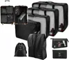 Set de voyage de 8 organiseurs de valise imperméables à Voir les images du produit 9
