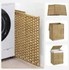 A collage of images showing a woven laundry basket in different states and contexts. Podgląd zdjęcia produktu