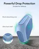 A product shot of a blue and light blue case, with text overlays explaining its features. Anteprima dell’immagine prodotto