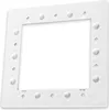 A white plastic skimmer frame with circular indentations around the inner edge, shown against a white background. Produktbild-Vorschau