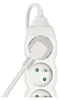 Prodlužovací kabel 5 m / 3 zásuvky / bílý / PVC / 1 mm2 Produktbild-Vorschau