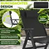 tillvex Gartenstuhl Premium 1 Stück Schwarz klappbar aus Produktbild-Vorschau 7