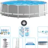 Intex Round Prism Frame Swimming Pool – 457 x 122 cm – Grau Produktbild-Vorschau 1