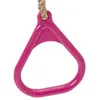 A close-up shot of a pink trapezoid swing handle attached to a rope. Anteprima dell’immagine prodotto