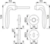 Hoppe Verona  Rosettengarnitur Aluminium F4 Bronzefarben Produktbild-Vorschau 4