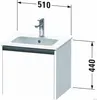 Duravit Ketho.2 Wastafelonderkast 51x42x44 cm Mat Eiken Produktbild-Vorschau 2