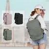 A collage of backpacks and a woman wearing one. Podgląd zdjęcia produktu