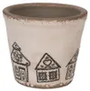 Clayre & Eef Blumentopf Ø 12x11 cm Beige Keramik Produktbild-Vorschau 3