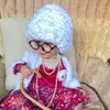 Zimowa peruka dla dzieci mała babcia kręcone włosy kapelusz Podgląd zdjęcia produktu 3