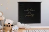 MuchoWow® Wandteppich Wandbehang Zitat - Selfcare - Gold - Produktbild-Vorschau 3