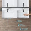 doporro Waschtisch Mineralguss weiß 120x48x13 cm, Produktbild-Vorschau 2