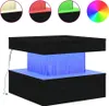 A black coffee table with blue LED lights. Produktbild-Vorschau