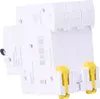 A close-up, angled view of a white electrical circuit breaker with yellow levers. Anteprima dell’immagine prodotto