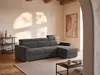 Ecksofa mit Matratze - Ecke wechselbar - Chenillestoff - Produktbild-Vorschau 2