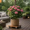 HolzGarden Pflanzenroller 40x40 cm aus Holz, Blumentopf Produktbild-Vorschau 2