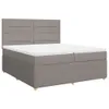 Boxspringbett mit Matratze Taupe 200x200 cm Stoff Produktbild-Vorschau 1