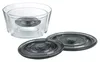 A glass bowl with two lids on a white background. Anteprima dell’immagine prodotto