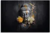 Vlies fototapete Grauer Buddha und Blumen 250x175 cm Feeby Produktbild-Vorschau 2