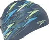 Speedo Printed Silicone Badekappe Blau  Blau One Size Produktbild-Vorschau 1