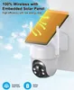 A security camera with a solar panel attached, set against a sky background. Náhled obrázku produktu