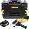 A DeWalt angle grinder set with a storage case and battery, displayed on a white background. Anteprima dell’immagine prodotto