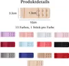 Prodlužovací spony na podprsenku, 13 ks, 3 háčky, 2 řady, Náhled obrázku produktu 2