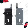 Two garage door locks are shown against a blueprint background of a house. Produktbild-Vorschau
