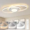 A modern LED ceiling light with multiple color temperature options shown in a collage format, alongside a remote control. Anteprima dell’immagine prodotto