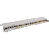 InLine Patchfeld Cat.6A 24-fach 19" 0,5HE lichtgrau Produktbild-Vorschau 2
